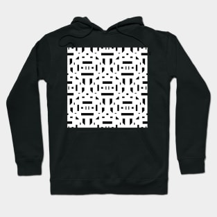 Repeating geometric pattern with lines elements Hoodie